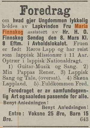 Marie finnskog Hedmark Amtstidende 6 mars 1914.jpg