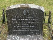 Seilmaker og polarfarer Martin Rønnes grav. Foto: Stig Rune Pedersen