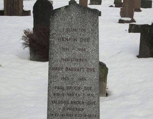 Mary Barratt Due og Henrik Due gravminne.jpg