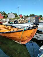 Nybygd aurgjelds-melfæring i Leira i Aure kommune. Foto: Olve Utne (2021).