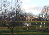 Måleinstrumenter i hagen ved Meteorologisk institutt. Foto: Stig Rune Pedersen