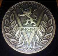 Minnemedalje for Carl Fredriksens Transport. Samlerhuset. Revers.