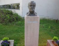 Minnesmerke over Hans Børli i Eidskog. Foto: Stig Rune Pedersen