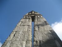 Fredsmonumentet fra 1914 på riksgrensen ved Morokulien i Eidskog kommune. Foto: Stig Rune Pedersen