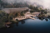 Illustrasjonsbilde. Minnestedet sett i fugleperspektiv Foto: Statsbygg/Manthey Kula