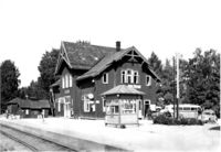 Moelv stasjon i 1930-årene.