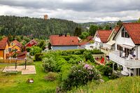Småhusbebyggelse på Maikollen lengst nord på Mortensrud. Foto: Leif-Harald Ruud (2015)