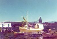 Her ligg «Mot» i heimehamna, på Urkevika.