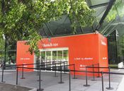 Inngangen til Munch-museet på Tøyen under den store jubileumsutstillingen sommeren 2013. Foto: Stig Rune Pedersen