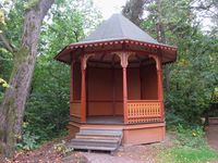 Musikkpaviljong ved Sæterhytten på Dronningberget på Bygdøy. Foto: Stig Rune Pedersen (2013)