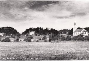 Myklestad i uggdal tysnes kommune postkort ca 1930.jpg