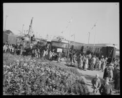 NSB 100 år i 1954. Arrangement på Rådhusplassen i Oslo og på Vestbanen.