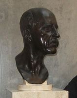 Buste av Nansen hos hovedkvarteret til FNs Høgkommisær for flyktninger i Genève. Foto: Stig Rune Pedersen