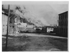 Narvik under kamphandlingene. Foto: Lindbäck-Larsen, Odd: 6.Divisjon, 1946