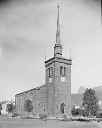 Narvik kirke (1922-1925). Foto: Nasjonalbiblioteket (1963).
