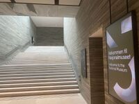 Interiør, trappeløp, det nye Nasjonalmuseet. Foto: Stig Rune Pedersen