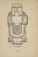 Grunnplan første etasje. Fra boka Nationaltheatret i Kristiania, ukjent forfatter, utgitt 1899.