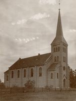 Nes kirke på Romerike (1860). Foto: C. Christensen Thomhav/Riksantikvaren