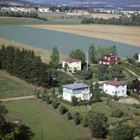 Niels Høeghs vei 10-13. Flyfoto. 1960.