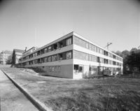 Mogens Thorsens og Hustrus Stiftelse i Niels Juels gate 19 (1957-1958). Foto: Leif Ørnelund/Oslo Museum (1959).