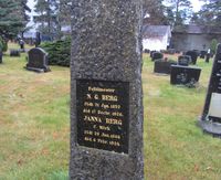 Gravminne, politimester Nils Berg og fru Janna Berg. Foto: Stig Rune Pedersen