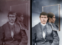 Karl Albert Nilsen, 19 år. Sonet 1 år for innbrudd Foto: Forbryteralbum i Digitalarkivet (1897).