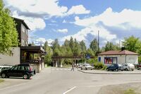 Parti fra området rundt Nittedal stasjon. Foto: Leif-Harald Ruud (2003)