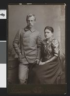 Eva og Fridtjof Nansen som nygifte. Foto: Christian Gihbsson (1889).