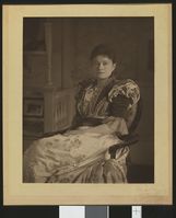 Eva Nansen som nygift. Foto: Elliott & Fry (1889).