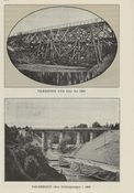 Træbroen ved Dal fra 1854 og Dalsbroen efter Ombygningen i 1864. Kilde: "Norsk Hoved-Jernbane i femti Aar". nb.no