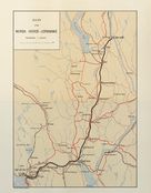 Hovedbanen 1904 med det nyetablerte dobbeltsporet Kristiania-Lillestrøm inntegnet.