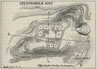 Plan over festningen, fra Illustreret Norges Historie, 1891.