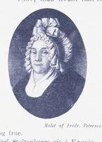 Karen Stoltenberg (1735–1807). Fra "Holmestrand og omegn", 1907.