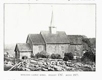 Hærland gamle kirke, revet 1877