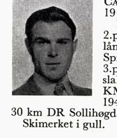Snekker Reidar Caspersen, f. 1919, hopp, langrenn og slalåm. Foto: Ranheim: Norske skiløpere