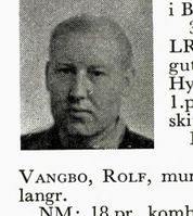 Mekaniker Kåre Vangbo, f. 1925 i Bærum. Hopp. Foto: Ranheim: Norske skiløpere