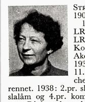 Bestyrerinne Nora Strømstad, f. 1909 i Østre Bærum. Kombinert og langrenn. Foto: Ranheim: Norske skiløpere