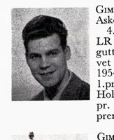 Maskinist Finn Gimle, f. 1932 i Asker. Hopp. Foto: Ranheim: Norske skiløpere