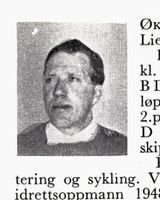 Bygningsarbeider Hans Økern, f. 1912 i Lier. Langrenn. Foto: Ranheim: Norske skiløpere