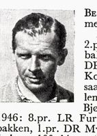 Smed Eyolf Bekke, f. 1921 i Lommedalen. Hopp. Foto: Ranheim: Norske skiløpere