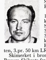 Tømrer Yngvar Skøien, f. 1923 i Ringerike kommune. Langrenn. Foto: Ranheim: Norske skiløpere