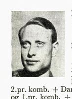 Møbeltapetserer Johan R. Flattum, f. 1929 i Bærum. Hopp og kombinert. Foto: Ranheim: Norske skiløpere