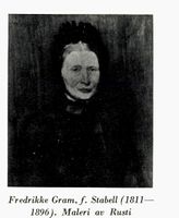 Fredrikke Severine Mathea Gram f. Stabell (1811–1896).