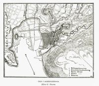 Middelalderens Oslo etter G. Storm, utgitt 1922.