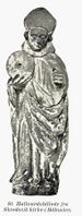 Statue av St. Hallvard fra middelalderen, fra Skredsvik kirke i Båhuslen. Fra Oslos historie, utgitt 1922.