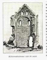 Ruinene på 1700-tallet. Fra Edv. Bull: Oslos historie, 1922.