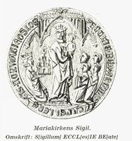 Mariakirkens segl. Fra Edv. Bull: Oslos historie, 1922.