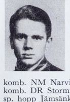 Mekaniker Egil Mandfried Borge, f. 1928 på Lillestrøm. Hopp, kombinert og langrenn. Foto: Ranheim: Norske skiløpere