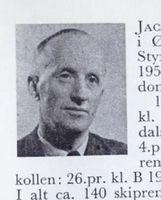 Gardbruker Arthur Jacobsen, f. 1903 i Østre Aker. Hopp. Styremedlem i Modum og omegn skikrets, forbundsdommer i hopp fra 1951. Foto: Ranheim: Norske skiløpere