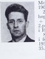 Kjøpmann Reidar Adolf Moen, f. 1908 på Modum. Hopp. Foto: Ranheim: Norske skiløpere